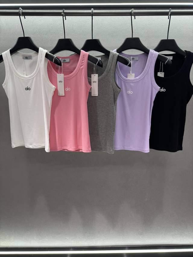 2660 Spring And Summer ! Al*O Colorful Ribbed Sports Tank Top, Signature Logo De