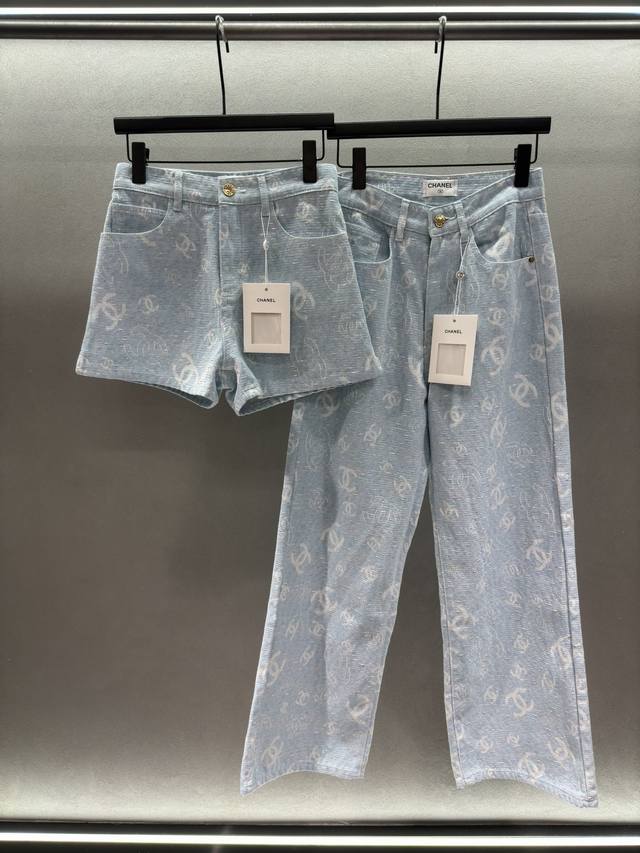 Spring And Summer Shorts 140, Pants 170! Chane*, Double C Logo Denim Pants, Effo