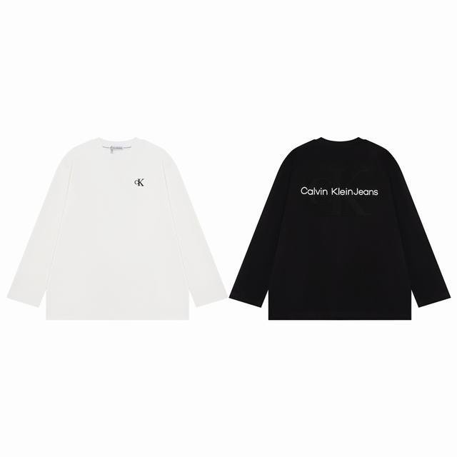 Style M669 Ck Embossed Long Sleeves Small Embroidered Label On The Front Calvin