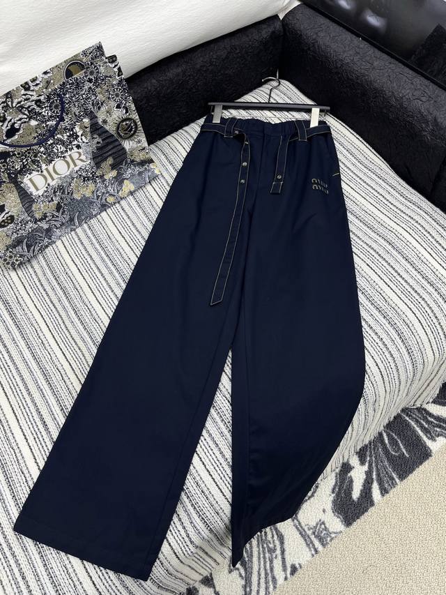 Best-Selling In Stock Original Quality Miu Mi* | 2025 New Waistband Casual Pants