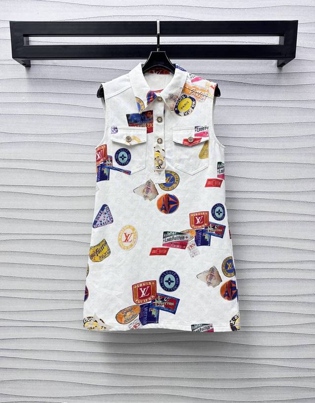 Louis Vuitto*2025 New Arrival Active Full-Print Denim Vest Dress Custom Yb Impor