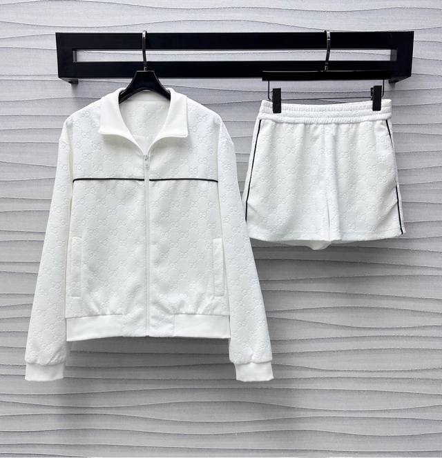 Gucc*2025 New Arrival Jacquard Jacket And Shorts Set Custom-Made Yb Imported Jac