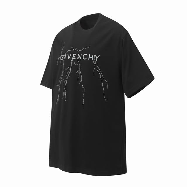 Givenchy New Letter Lightning Reflective Print Short-Sleeve T-Shirt The Reflecti