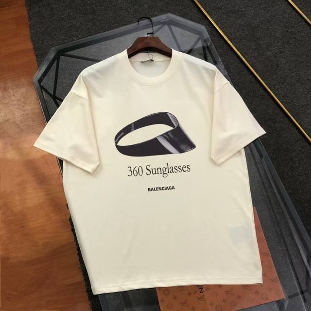 High-Quality Balenciaga Paris 2025 Printed Pattern 100% Cotton Short-Sleeve T-Sh