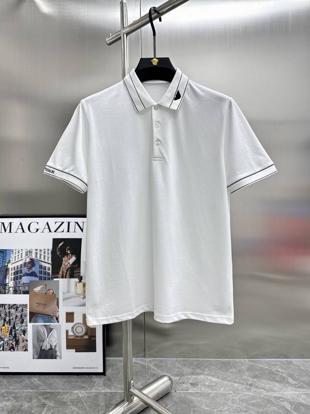 Armani Spring/Summer New Arrival Men's Short-Sleeve Polo Shirt, Featuring The Br