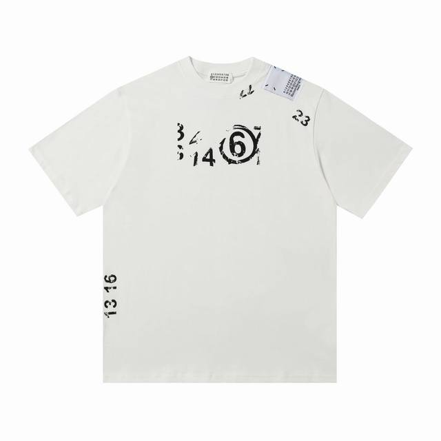 Mm6 T-Shirt Relaxed Fit High-Density Knit,Fabric: 240G Double Yarn, 1X1 Double Y