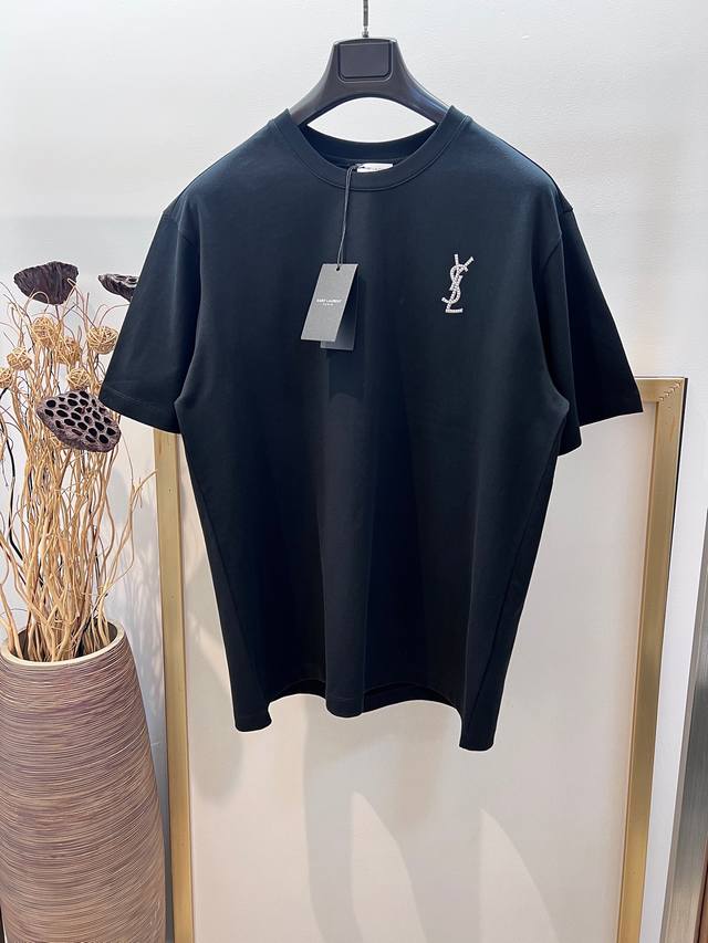 Size: S M L Xl Unisex 197712170071 Saint Laurent Ysl Diamond-Embellished Cotton