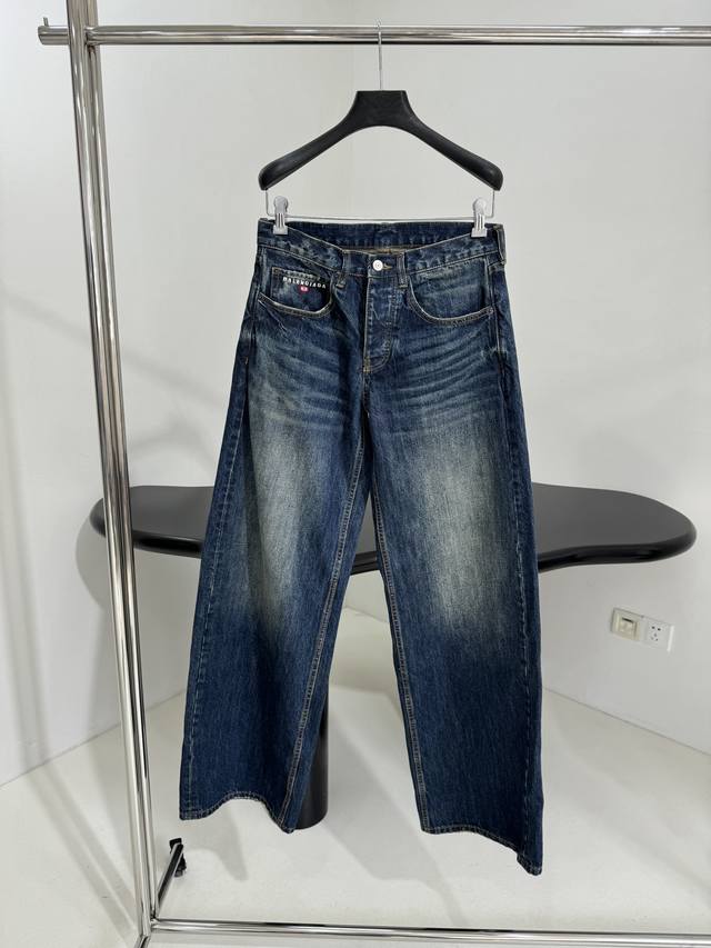 New Arrival Baggy Casual Straight-Leg Denim Pants Soft Japanese Ring-Spun Yarn D