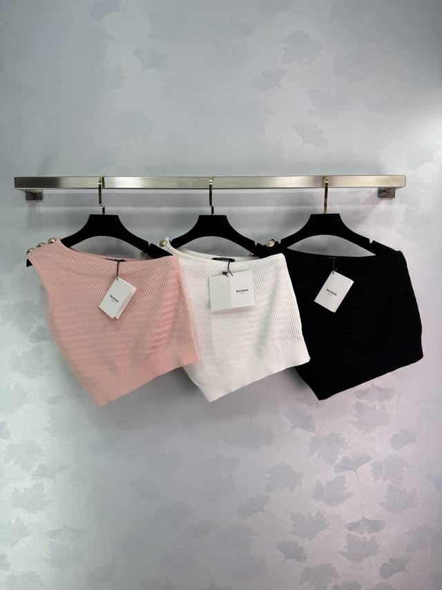 Bal* 2025 New Arrival Single-Shoulder Fitted Knit Tank Top. Stylish And Sophisti