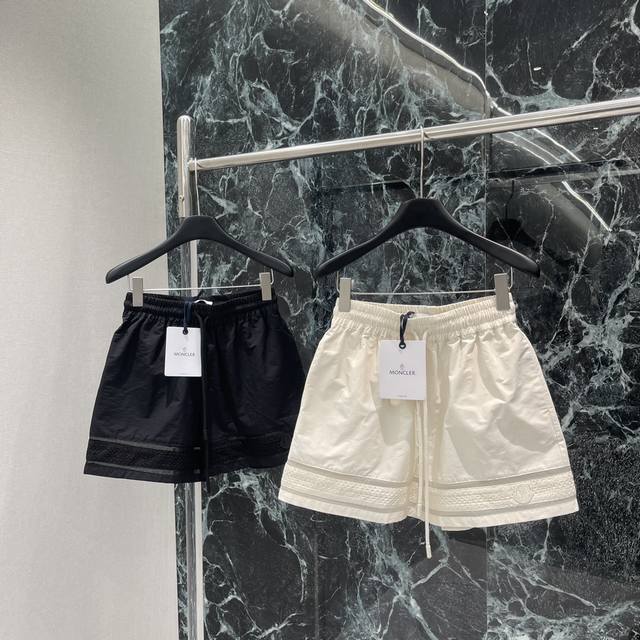 Mongolian 2025 Summer New Arrival Drawstring Elastic Waist Shorts Hem With Organ