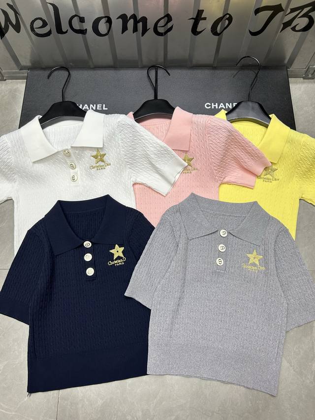New Arrival Style No.: 6# #Cd Gold-Threaded Collar Short-Sleeve Shirt Actual Pho