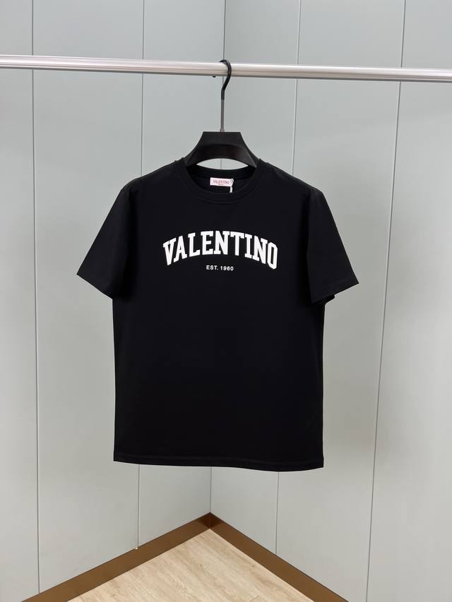 Valention. Valentino Spring/Summer New Arrival Letter 3D Print Logo Short-Sleeve