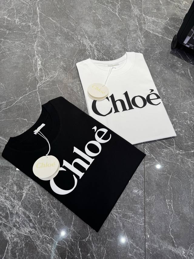 Chloe 25Ss New Arrival T-Shirt!Custom-Made 100% Cotton Fabric, Wide-Cut Design,