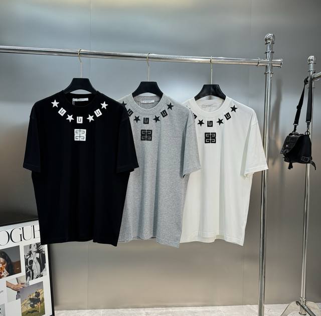 Givenchy*Y Givenchy 2025S New Arrival Printed Short-Sleeve T-Shirt, Unisex! A Ve