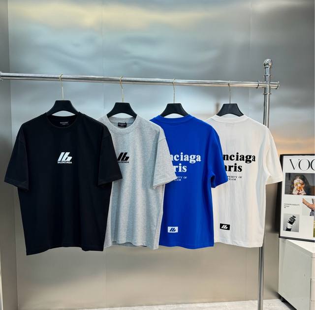 Balenciaga*Paris World*25S New Arrival T-Shirt. Unisex Design Recommended! High-