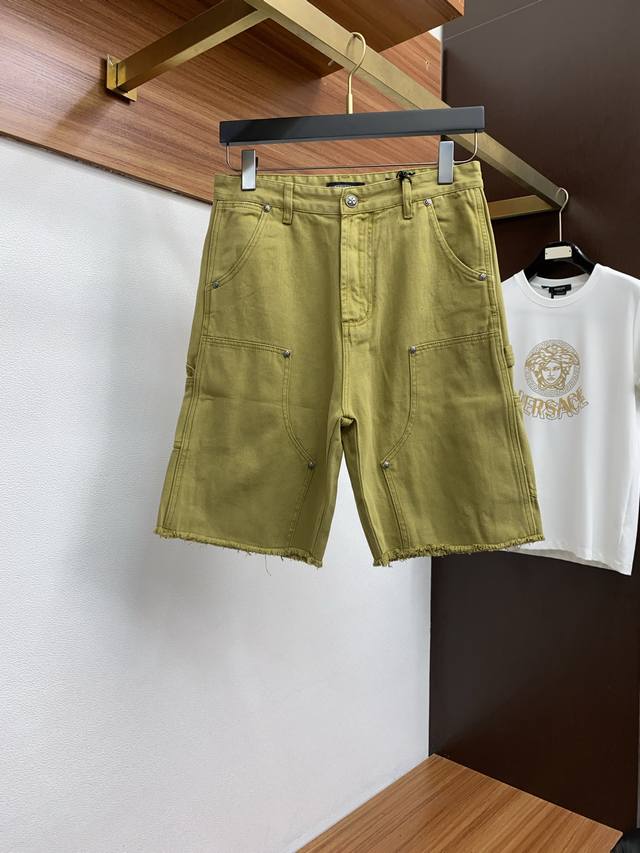 Crox Heart 2025 Men's Denim Shorts - Original Factory Fabric And Washing!Importe