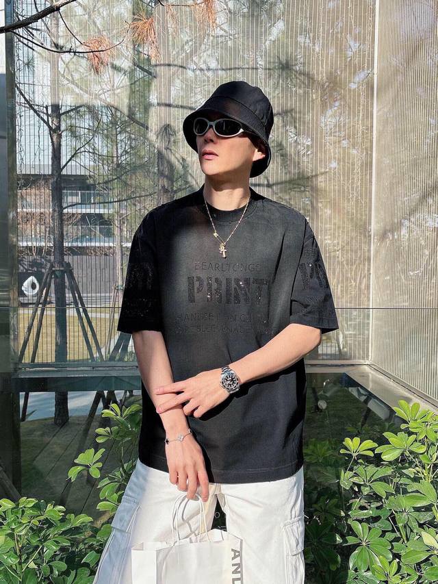 Balenciaga Short-Sleeve Shirt. The Fabric Is Made From Imported Machine-Woven Ma