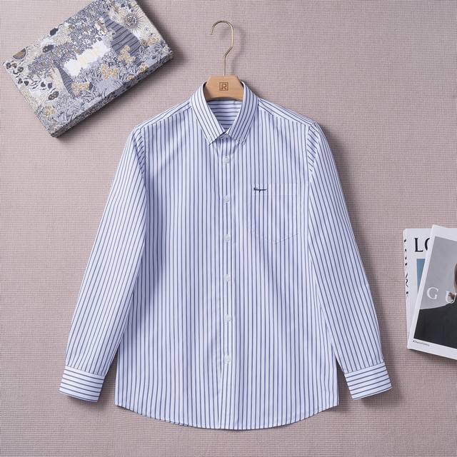 New Arrival Salvator*Fer*Agamo Fila 2025 Spring/Summer Fashion Long-Sleeve Shirt