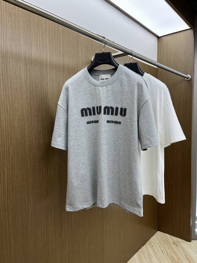 Miu Ss Summer New Arrival Exclusive In-Store Latest Series Pattern Logo Short-Sl