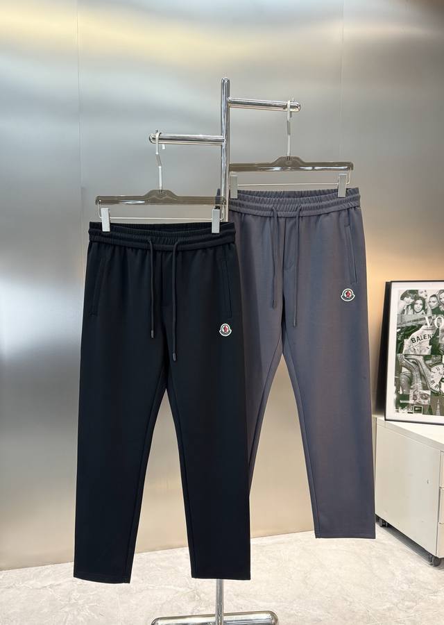 Moncle*R Moncler 25S New Casual Pants, Elastic Waistband With Drawstring. Side P