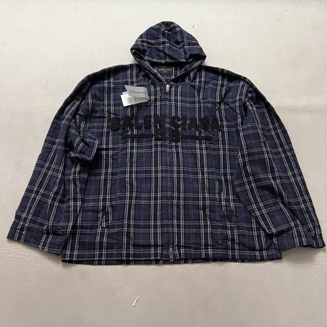 Balenciaga Striped Embroidered Letter Jacket