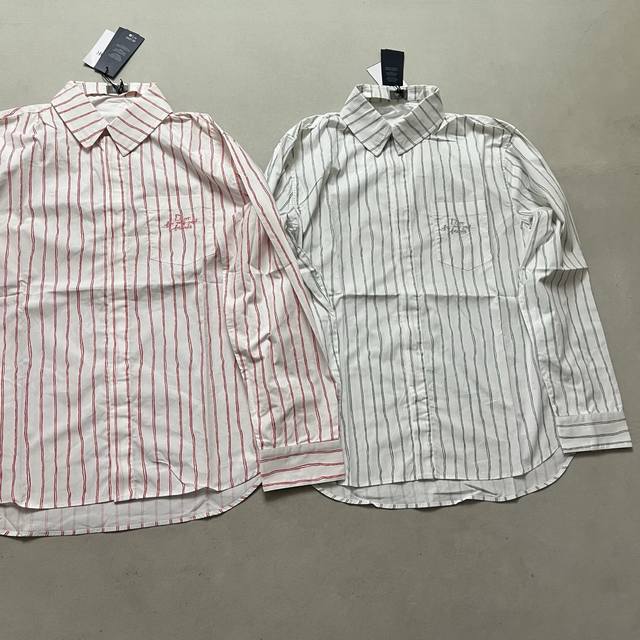 Dior Striped Embroidered Long-Sleeve Shirt