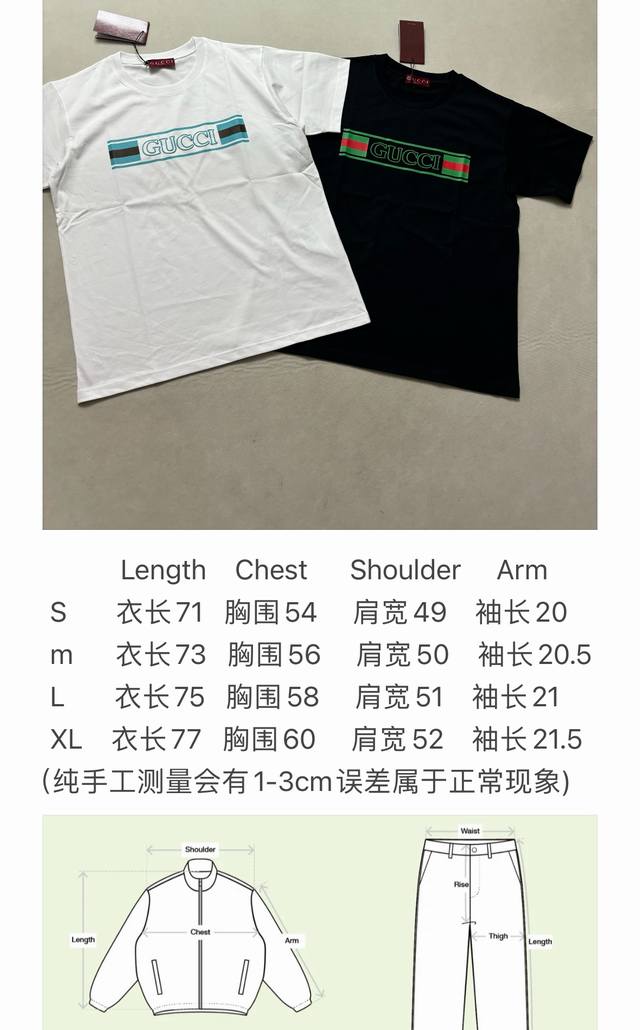 Gucci 3D Letter Print Round Neck Short Sleeve