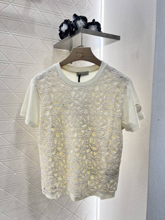 150200Moncle*2025 New Arrival Heavy-Duty Water-Soluble Lace Short-Sleeve Skirt S