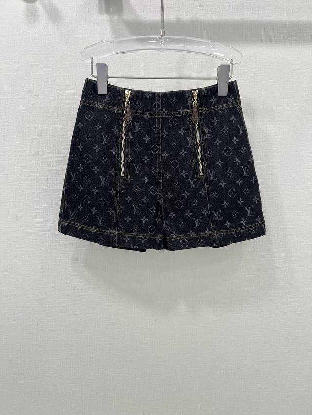 Louis Vuitt*N25 New Arrival Front Double Zipper Leather Buckle Denim Pants Class