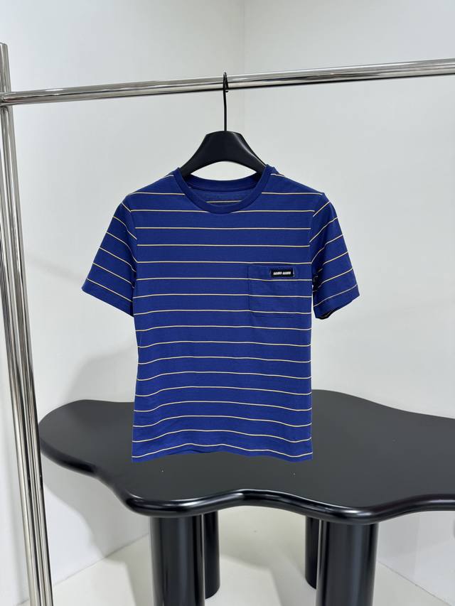 New Arrival Striped Cotton T-Shirt Made From Plain Weave Cotton Fabric Striped P