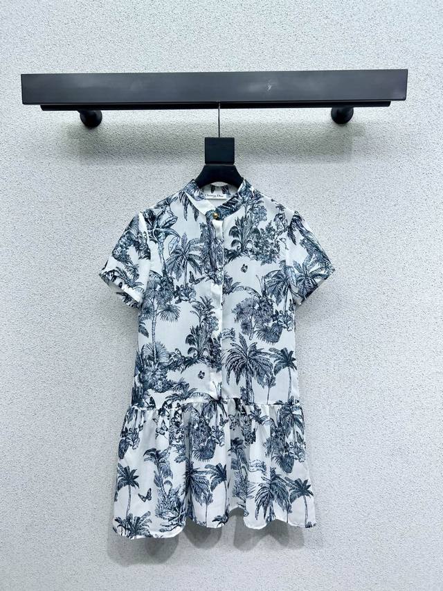 D Home Short-Sleeve Printed Dress Customized Material, Luxurious Texture And Shi