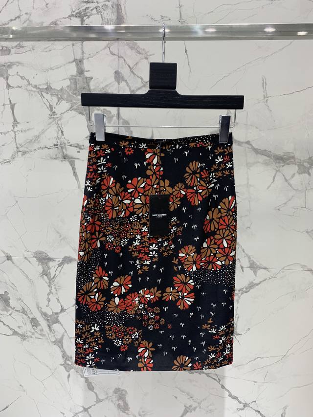 Holy Family 70S Retro Floral Silk Pencil Skirt Y-Version Custom Fabric I Was Imm