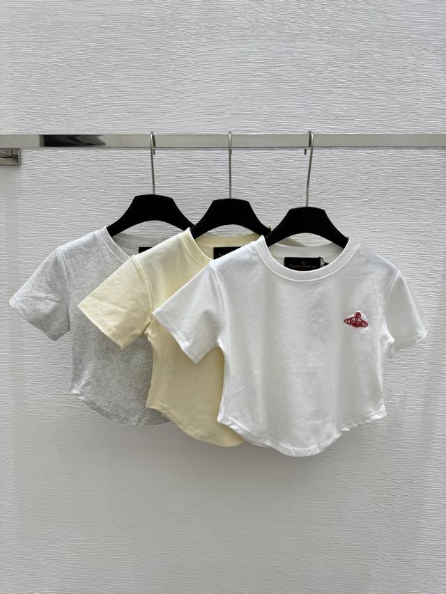 Vi Home Early Spring New Arrival Round Neck Saturn Knit Short-Sleeve Shirt Color