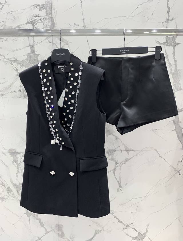Balmani*Manzha Sleeveless Vest Vest Suit Dress High-End Custom Fabric Intricate