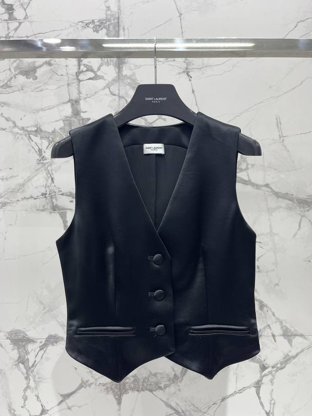 New Acetate Vest In Acetate Fabric, High-End Customization Simple And Bold Desig