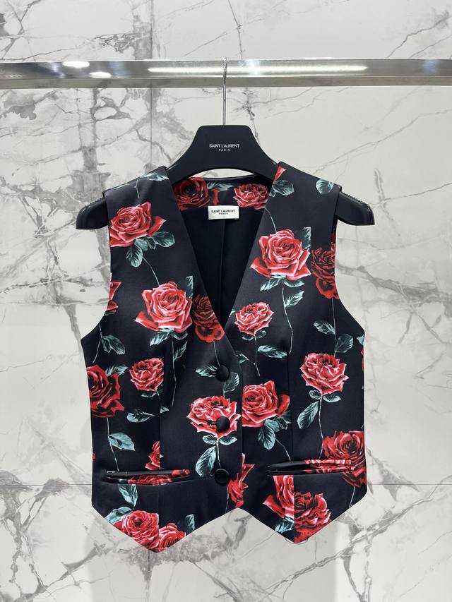 New Acetate Vest In Acetate Fabric, High-End Custom-Made Simple And Bold Design