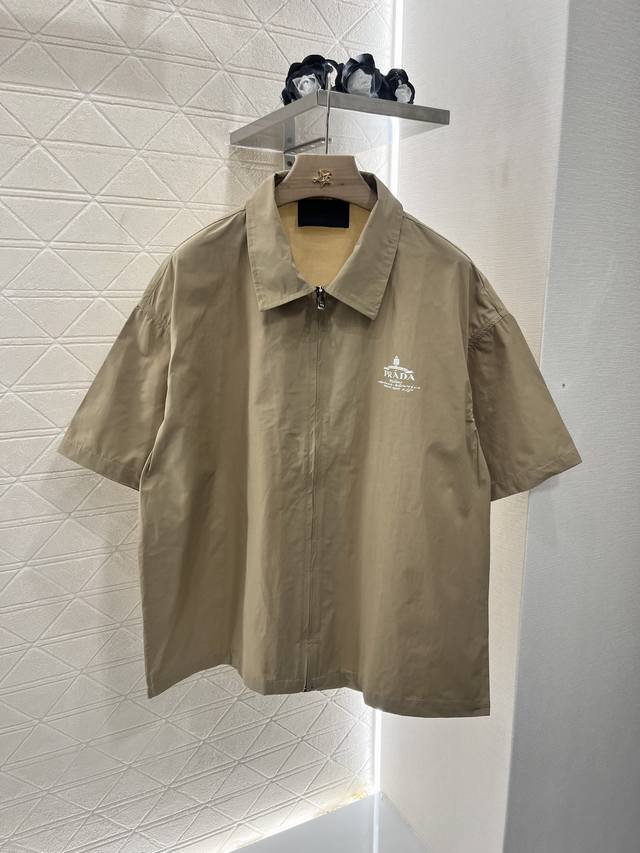 Prad*2025 New Arrival Zipper Short-Sleeve Jacket Custom Yb Twill 100% Cotton Mat