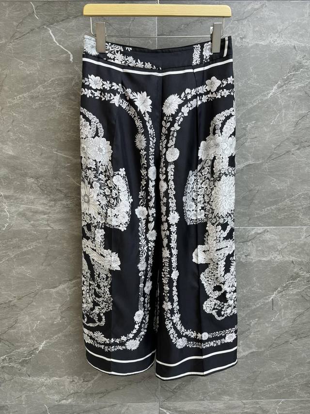 Spring/Summer New Arrivals H-Brand Silk Printed 9-Inch Pants 2025 Spring/Summer