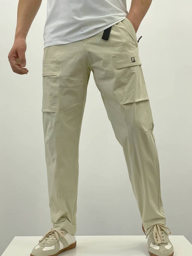 Available Model Photo High-Quality Fila Official Men's Woven Long Pants 2025 Spr