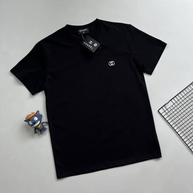 Chanel 25Ss Embroidered Logo Short-Sleeve Shirt! Custom Fabric, Soft And Comfort