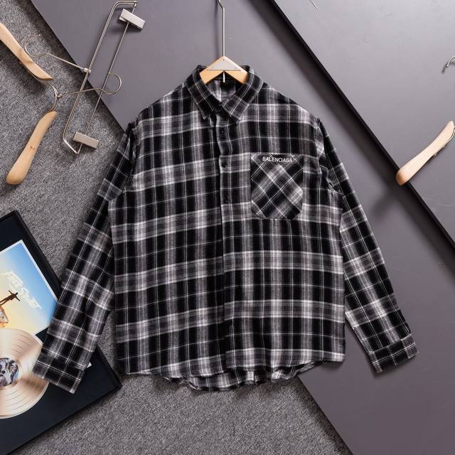 New Parisian-Inspired Brushed Shirt By Balenciaga 24Ss, Featuring A Back Letter
