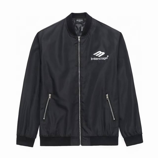 New Balenciaga Paris House Embroidered New Stand-Up Collar Jacket For Men And Wo