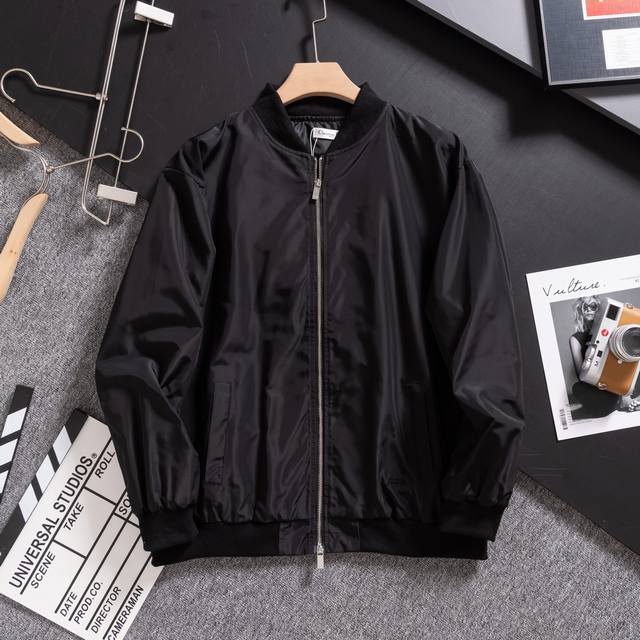 New Dior Cd Ss Back Handwritten Letter Embroidered Pilot Jacket For Men And Wome
