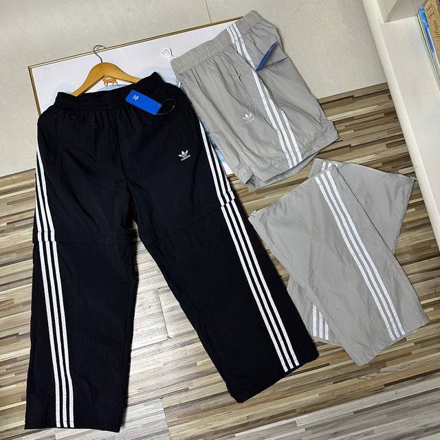 Spring/Summer 2025 New Arrival Three-Leaf Adidas Three-Stripe Wide-Leg Pants Cou