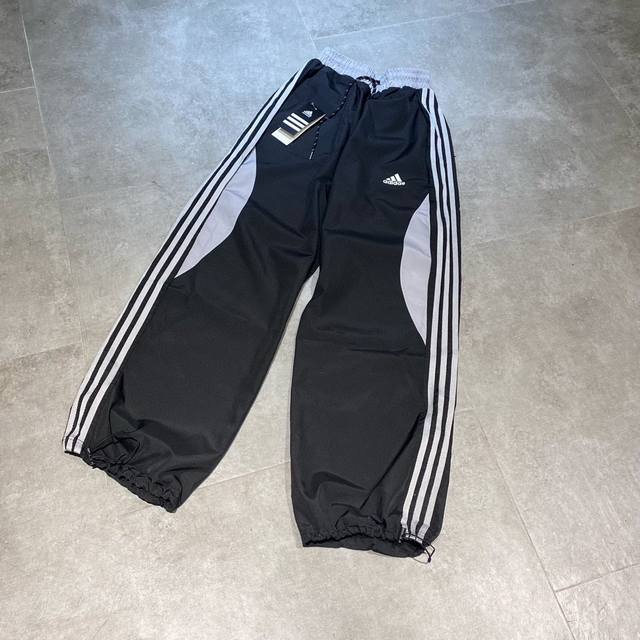 Adidas Three-Stripe Color-Block Casual Straight-Leg Long Pants Couple Set Color: