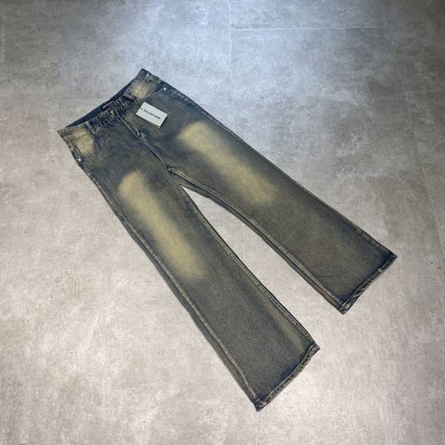 Balenciaga Paris Heavyweight Premium Bamboo Sunset Fade Washed Vintage Retro Hig