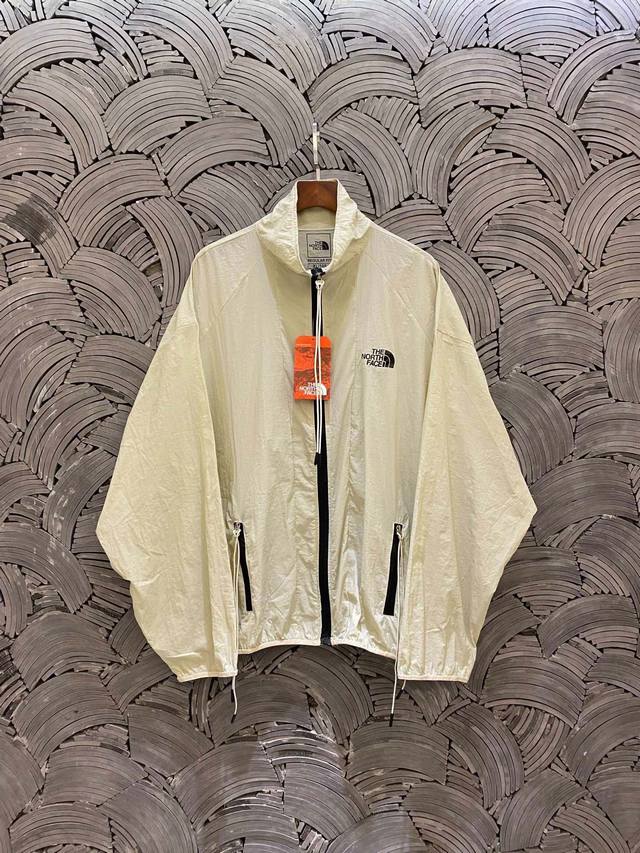 Tnf North Face Stone Gray Stand-Up Collar Design Patchwork High-Quality Uv-Prote