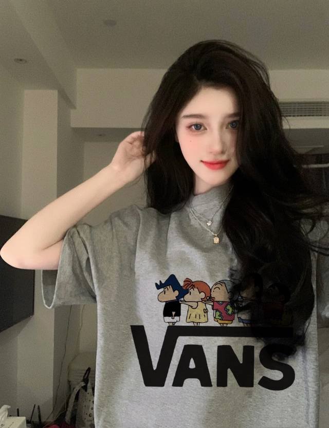 Vans High-Weight Spring Day Protection Team Crayon Shin-Chan 100% Cotton Straigh