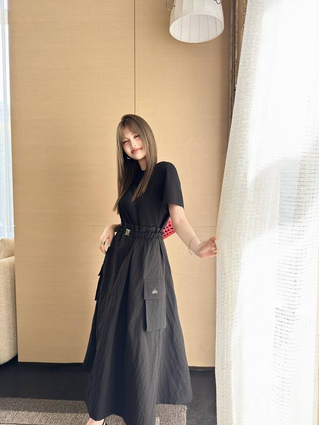 New Arrival Alo Color-Block Workwear Dress, High-End Customization, New Release