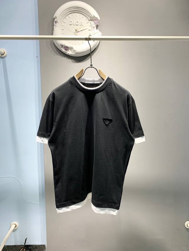 New Prada, 2025 Ss Spring/Summer New Triangle Embroidered Logo Two-Tone Contrast